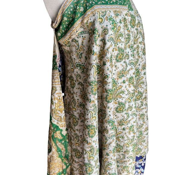 Floral Halter Dress with Green and Blue Accents - Picture 4 of 10